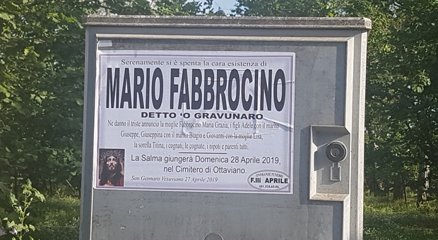Il boss Fabbrocino sepolto nel cimitero di Ottaviano: vietati i funerali pubblici