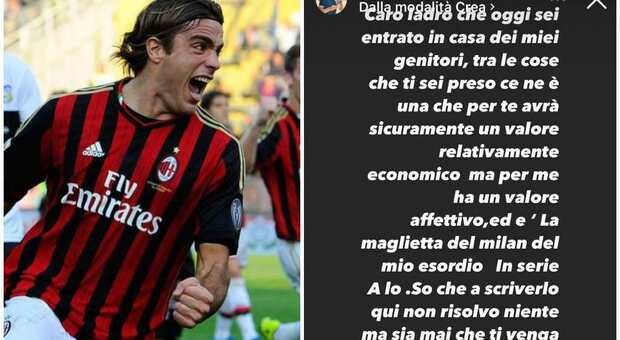Alessandro Matri, rubata la maglia del Milan dell'esordio in Serie A: «Caro ladro, riportamela»