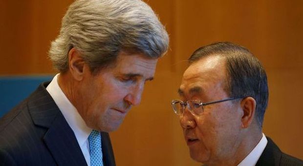 John Kerry con Ban Ki Moon