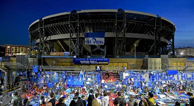 Curva B inferiore dello Stadio Maradona chiusa