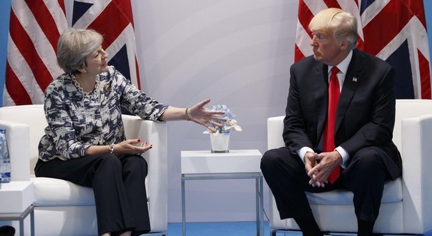 Theresa May e Donald Trump