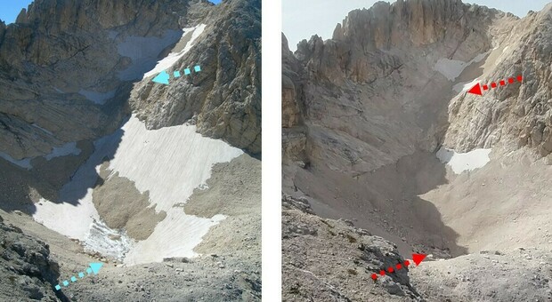 Gran Sasso, il glaciologo: «Il ghiacciaio del Calderone ha perso 3 metri di spessore in 10 anni»