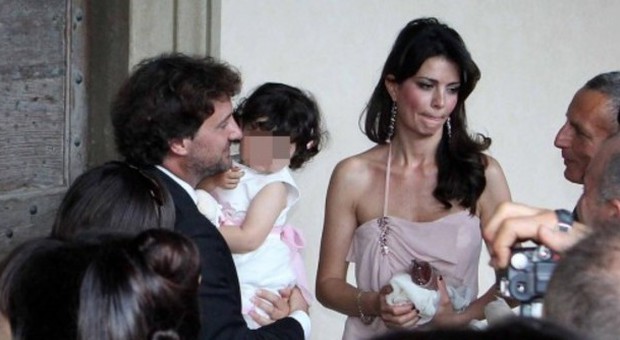 Laura Torrisi con la figlia Martina e Leonardo Pieraccioni