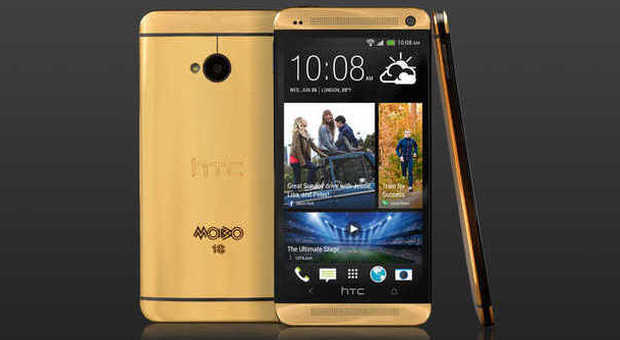 HTC One Gold, smartphone d'oro 18 carati