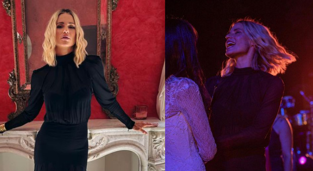 Michelle Hunziker e le critiche per l'abito nero alle nozze di Versace, lei replica: «Dopo le 16 è assolutamente idoneo»