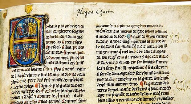Una pagina della Magna Charta Libertatum
