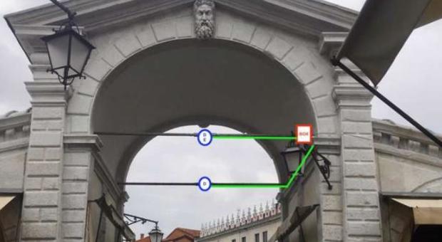 I contapersone intelligenti sul Ponte di Rialto a Venezia