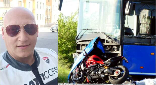 Viterbo, con la moto contro un pullman sulla Cassia: Luca Misantoni muore a 50 anni