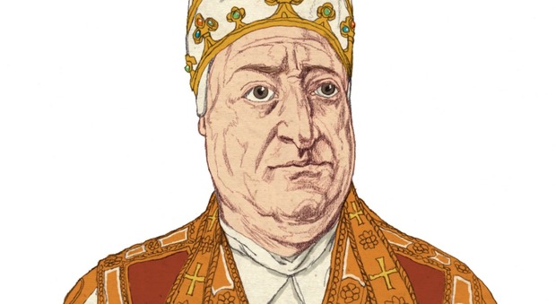 Pietro Barbo, papa Paolo II, veneziano, in una illustrazione di Matteo Bergamelli