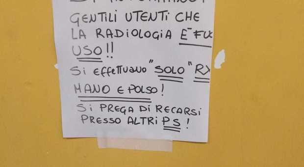 Napoli, al Vecchio Pellegrini radiografia ko: «Recatevi in altri pronti soccorso»