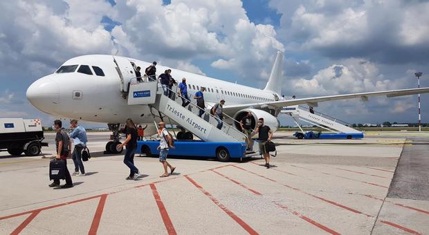 Il primo aereo atterrato al Trieste Airport dopo il lockdown