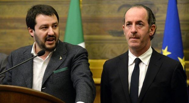 Luca Zaia insieme a Matteo Salvini