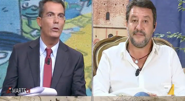 Giovanni Floris e Matteo Salvini