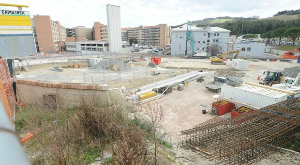 Il cantiere per il nuovo ospedale pediatrico ad Ancona