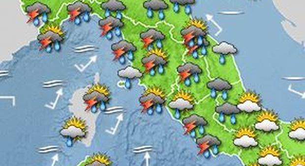 Allerta meteo per Roma e Lazio da metà pomeriggio: rischio grandinate e bombe d'acqua