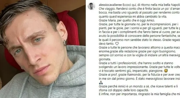 Amici 22, Alessio Cavaliere: «Rendersi conto che è finita lascia un po' di amaro in bocca»
