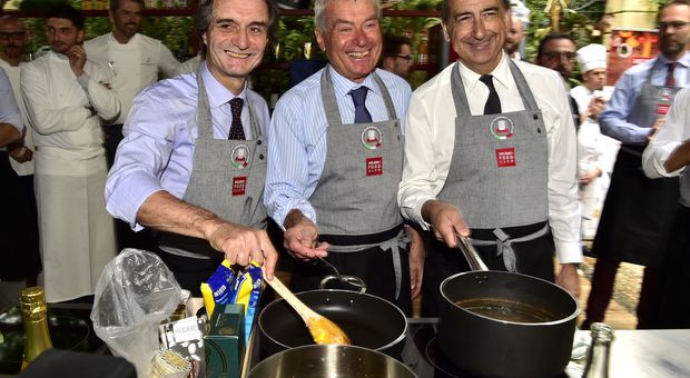 Milano Food city, sfida a tre tra i fornelli tra Sala, Fontana e Sangalli