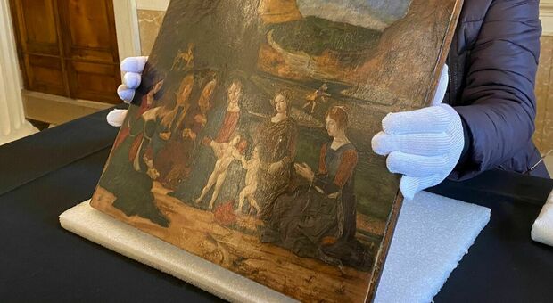 Scoperta nei depositi del museo Correr: un dipinto del Mantegna che raffigura la Madonna col bambino, San Giovannino e sei sante