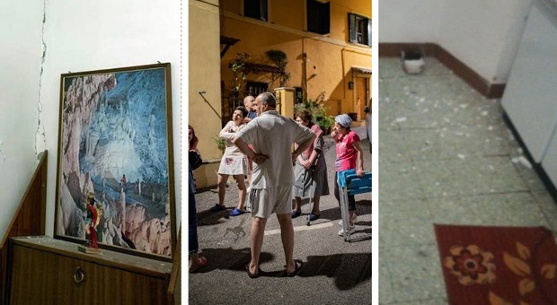 Terremoto a Roma di 3.6, paura e gente in strada nei quartieri est (Foto Chiara Rai)