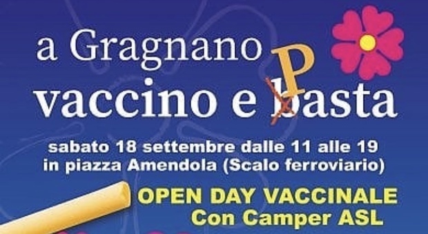 Gragnano, appuntamento in piazza: pasta in omaggio con i vaccini