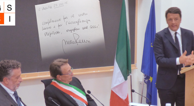 Renzi oggi in Abruzzo: prima ai Laboratori del Gran Sasso poi visita alla Walter Tosto