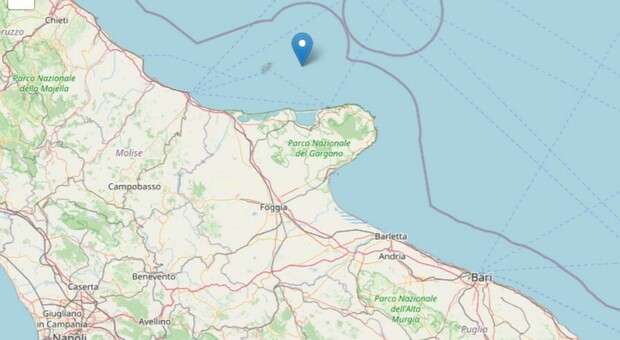 Terremoto alle Isole Tremiti, forte scossa di magnitudo 4.2: avvertita in Puglia e Molise