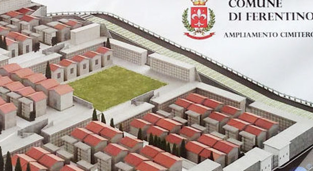 Il progetto dell' ampliamento del cimitero del comune di Ferentino da cui sono scaturiti gli arresti odierni