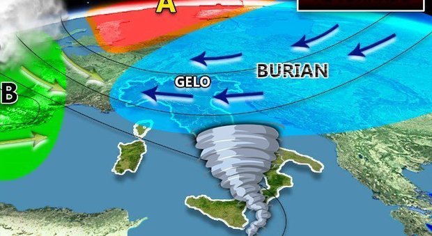 Meteo, torna il gelo di Burian e il maltempo: attenzione ai Tornado
