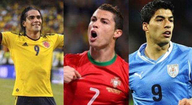 Falcao, Ronaldo e Suarez