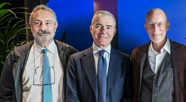 Mario Sesti e Gianpaolo Letta, i motori di Film Impresa, e il presidente di giuria, Gabriele Salvatores