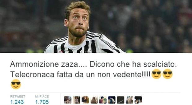 Marchisio, polemica con la Rai: «Telecronaca fatta da un non vedente»