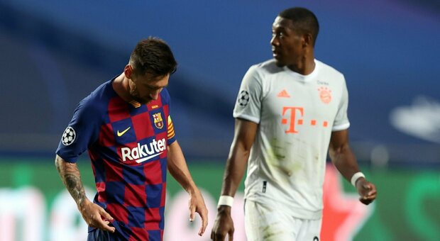 Super Bayern batte il Barcellona 8-2: Messi umiliato, nuove voci lo vogliono lontano dalla Spagna