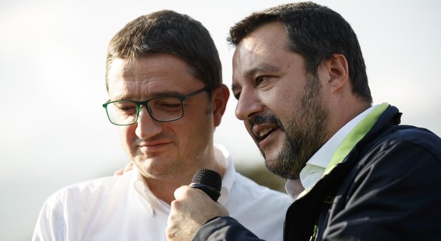 Maurizio Fugatti con Matteo Salvini
