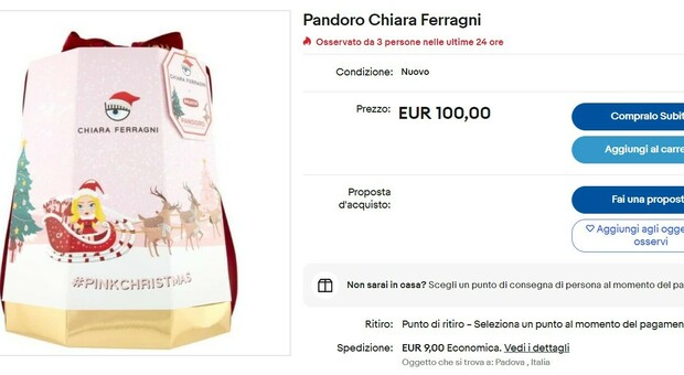 Pandori Balocco-Ferragni messi in vendita su eBay: il prezzo? Si parte da 50 euro. E c'è chi prova anche con le uova di Pasqua