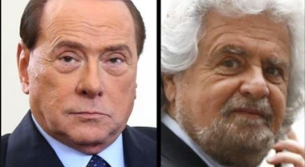 Grillo contro Berlusconi: «Un ex badante triste, si agita per stare a galla»