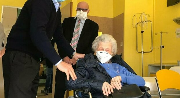 La signora Alma Lucia Molinari, 107 anni, di Cremona
