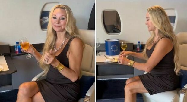La "Regina di Versailles" mette la cabina di un jet privato nella villa: «Non avete mai voglia di caviale e champagne a bordo?»