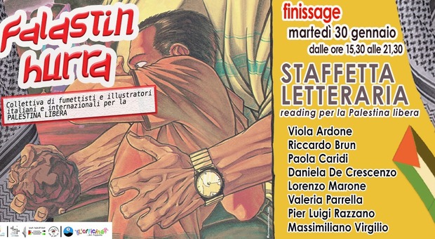 Falastin Hurrà: a San Domenico Maggiore fumettini, dibattiti e una staffetta letteraria