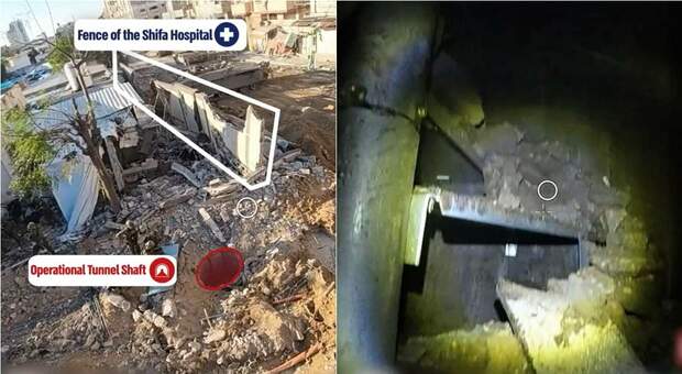 Hamas, ecco il tunnel nascosto sotto l'ospedale Shifa: è lungo 55 metri e profondo dieci