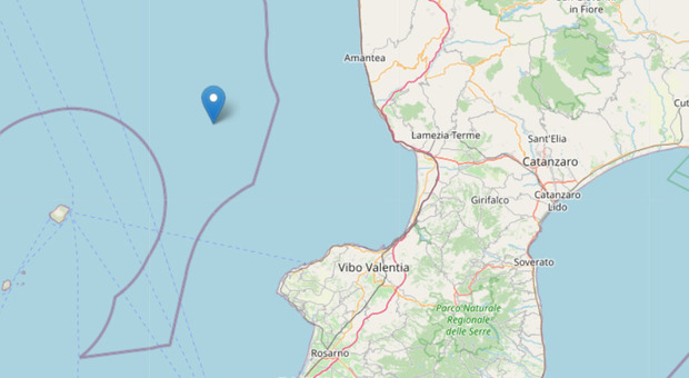 Terremoto in Calabria: magnitudo 4.4 sulla costa davanti a Lamezia Terme