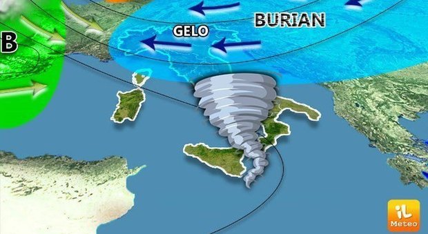 Meteo, torna il gelo di Burian e il maltempo: attenzione ai Tornado
