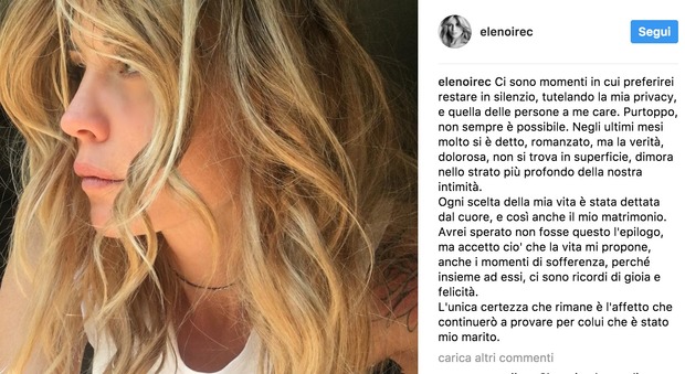 Elenoire Casalegno su Instagram: "Il mio matrimonio è finito..." -Guarda