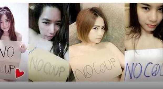 Thailandia, ragazze nude su Twitter per dire no al colpo di stato