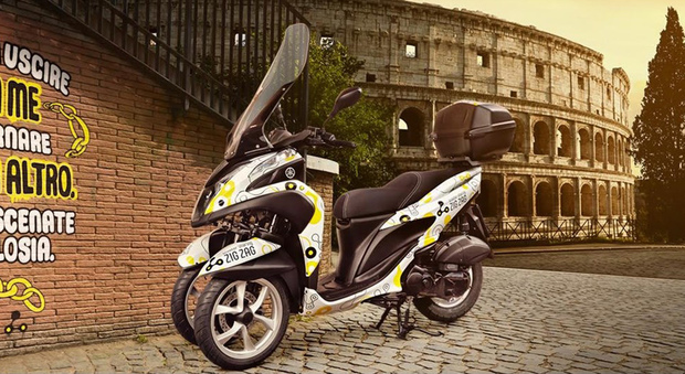 Ecco uno dei 200 Yamaha Tricity del nuovo servizio di scooter sharing Zig Zag