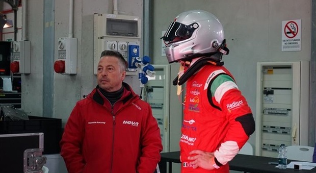 Vincenzo Scarpetta assieme al Team Manager Nova Race, Christian Pescatori