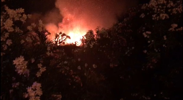 Calvizzano, incendio accanto al ristorante | Video