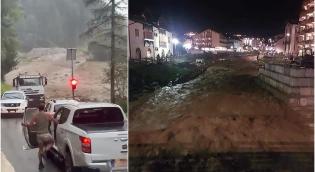 Maltempo piega il Trentino Alto Adige, frane e strade chiuse. Case e alberghi evacuati in Val di Fassa Cortina, statale bloccata
