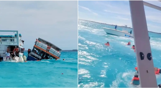 Traghetto pieno di turisti affonda alle Bahamas, morta una donna: una passeggera riprende tutta la scena