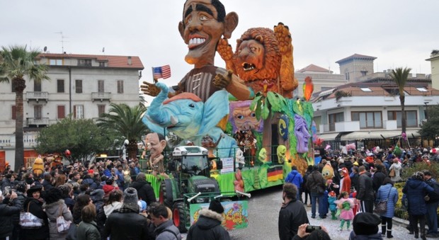 Uno dei carri che ha preso parte alla sfilata di Carnevale