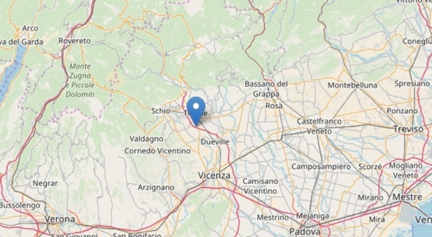 Vicenza, terremoto alle 20 e 31 a Villaverla